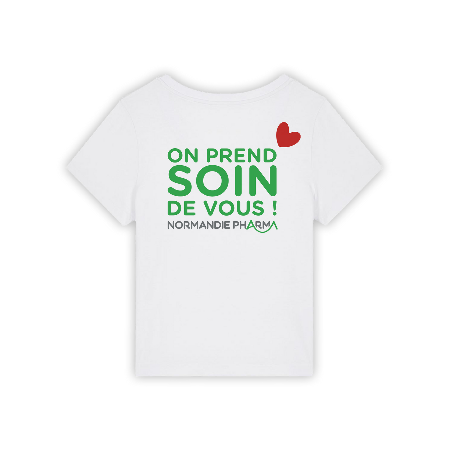 T-Shirt Blanc Col V Femme