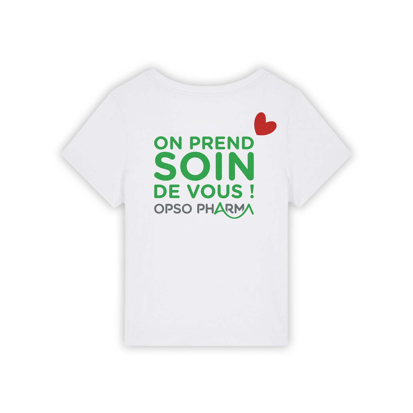 T-Shirt Blanc Col V Femme