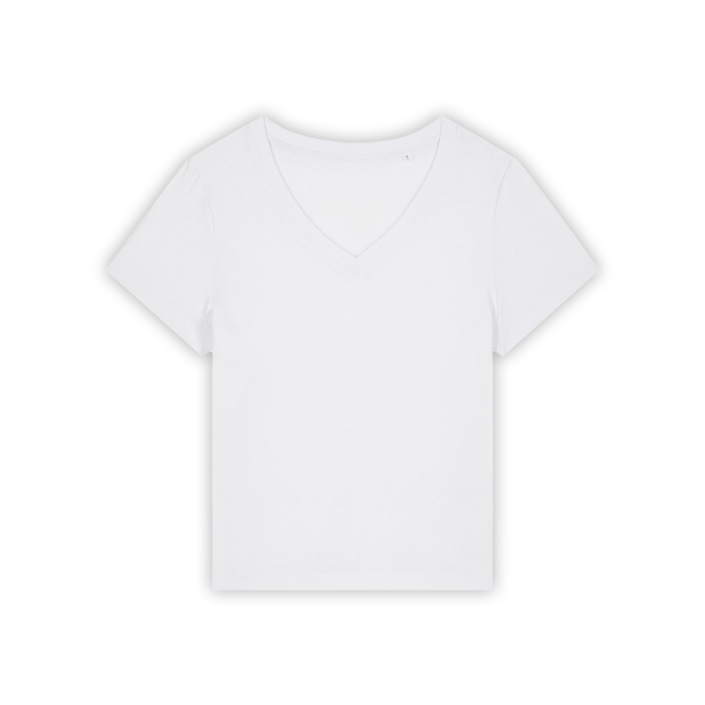 T-Shirt Blanc Col V Femme